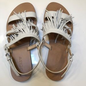 J Crew fringe sandals size 8
